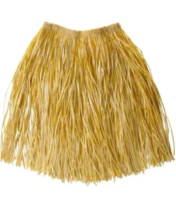 Bastskørt i naturfarve, 55 cm.