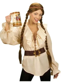Beige piratskjorte
