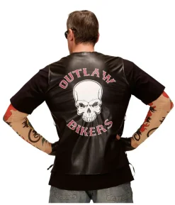 Biker vest med kranie