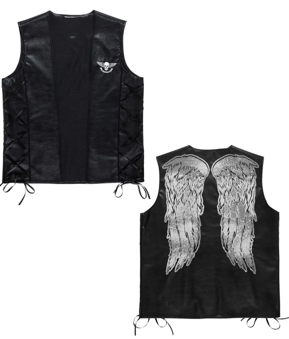Biker vest med vinger