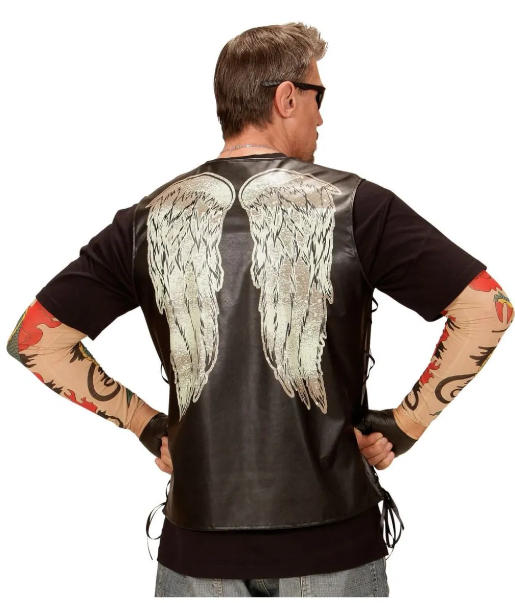 Biker vest med vinger