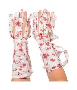 Blodige arm bandager