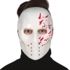 Blodig hockeymaske