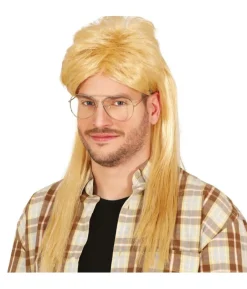 Blond 80er mullet paryk