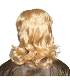Blond paryk med moustache