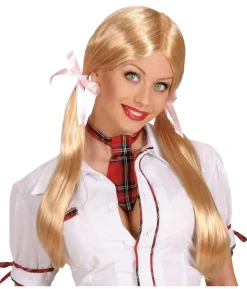 Blond skolepige paryk