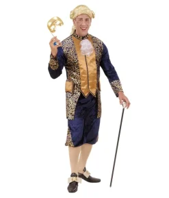 Blåt Marquis kostume