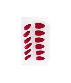 Bordeaux stiletto negle, 12 stk