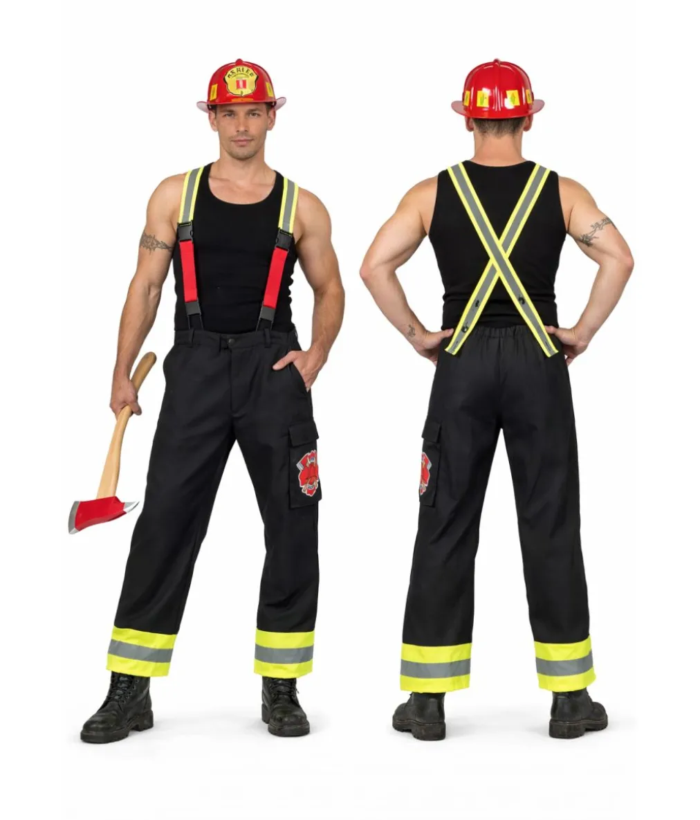 Brandmandsbukser kostume, mand