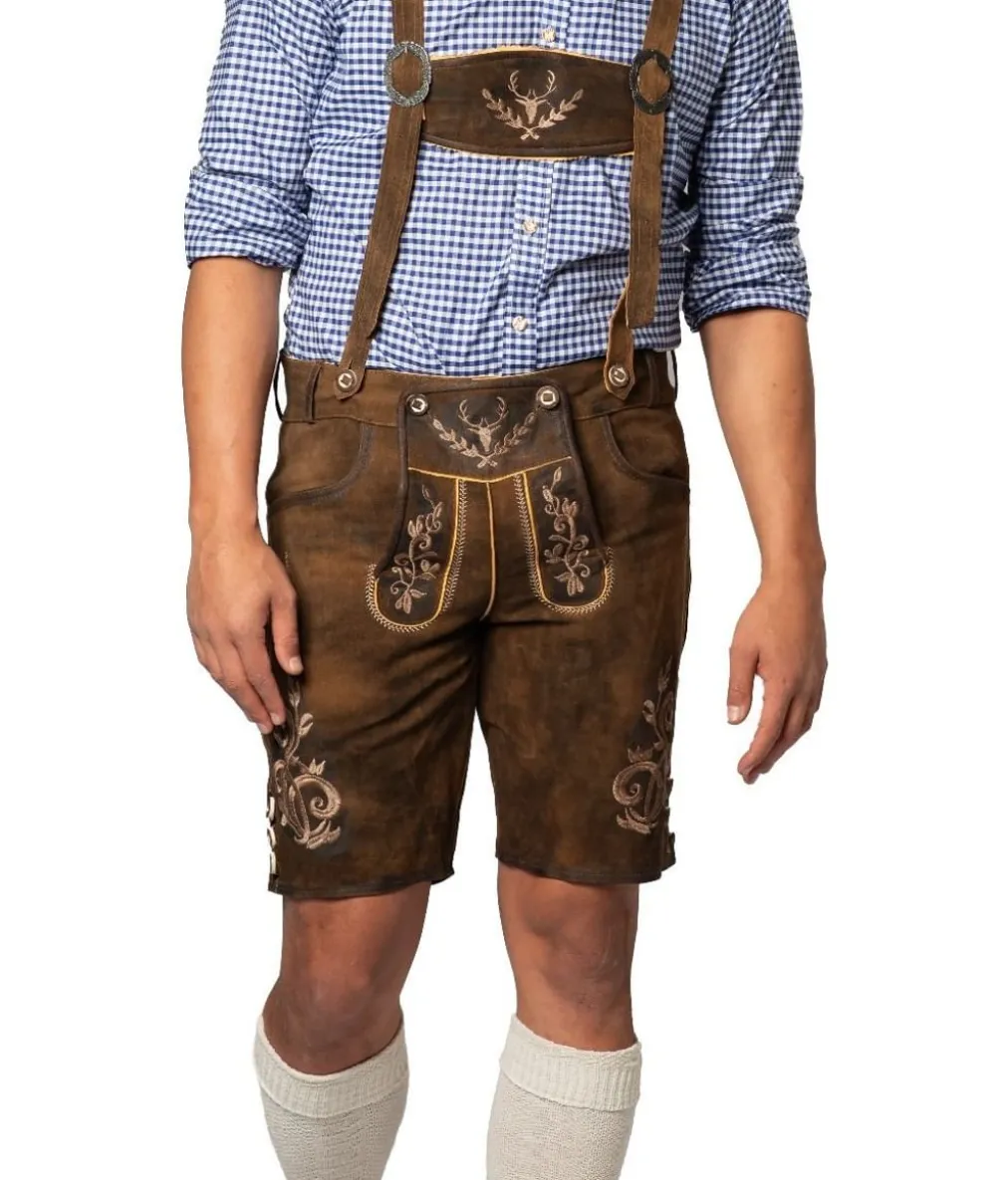 Brune korte lederhosen