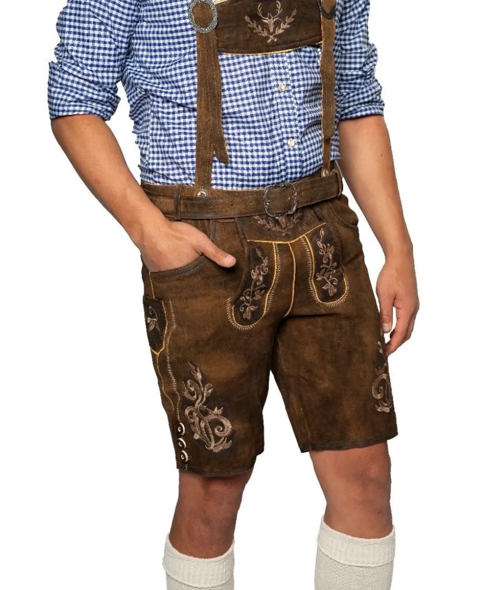 Brune korte lederhosen