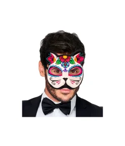 Day of the Dead kat halvmaske