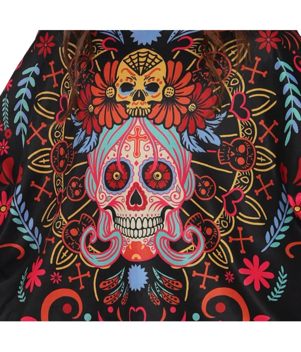 Day of the Dead poncho, barn