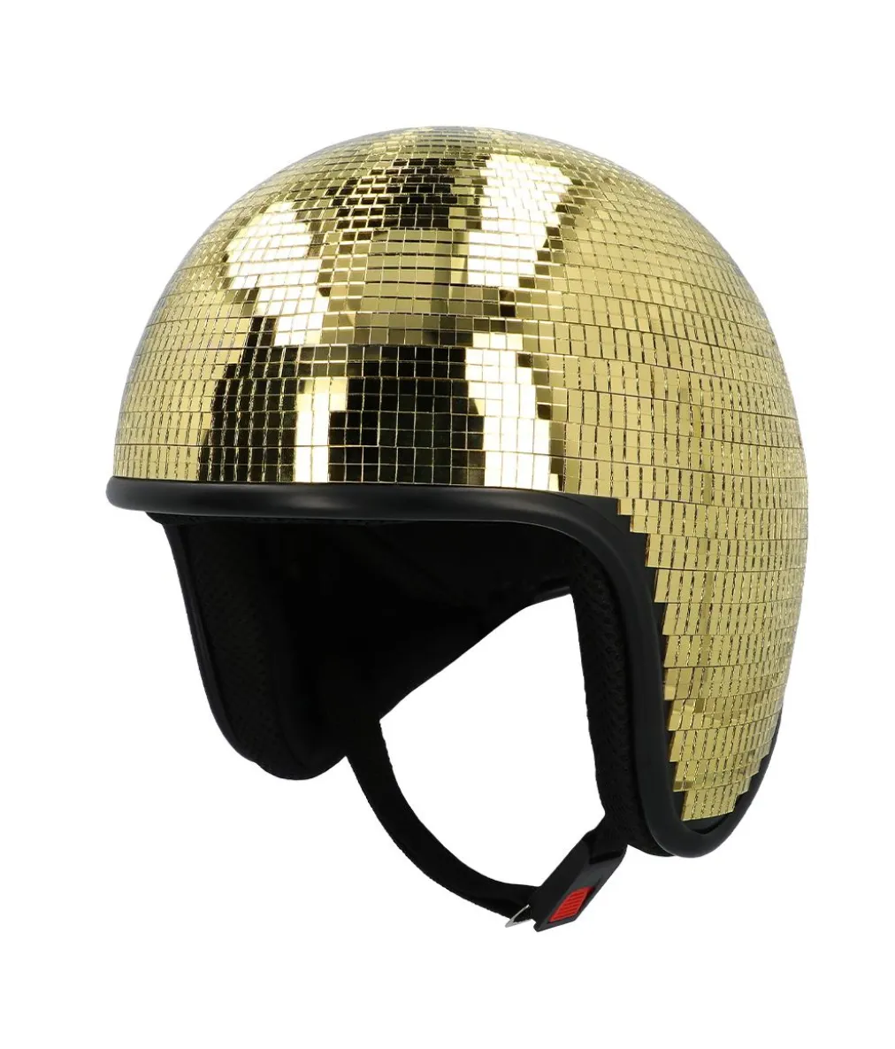 Discokugle guld hjelm