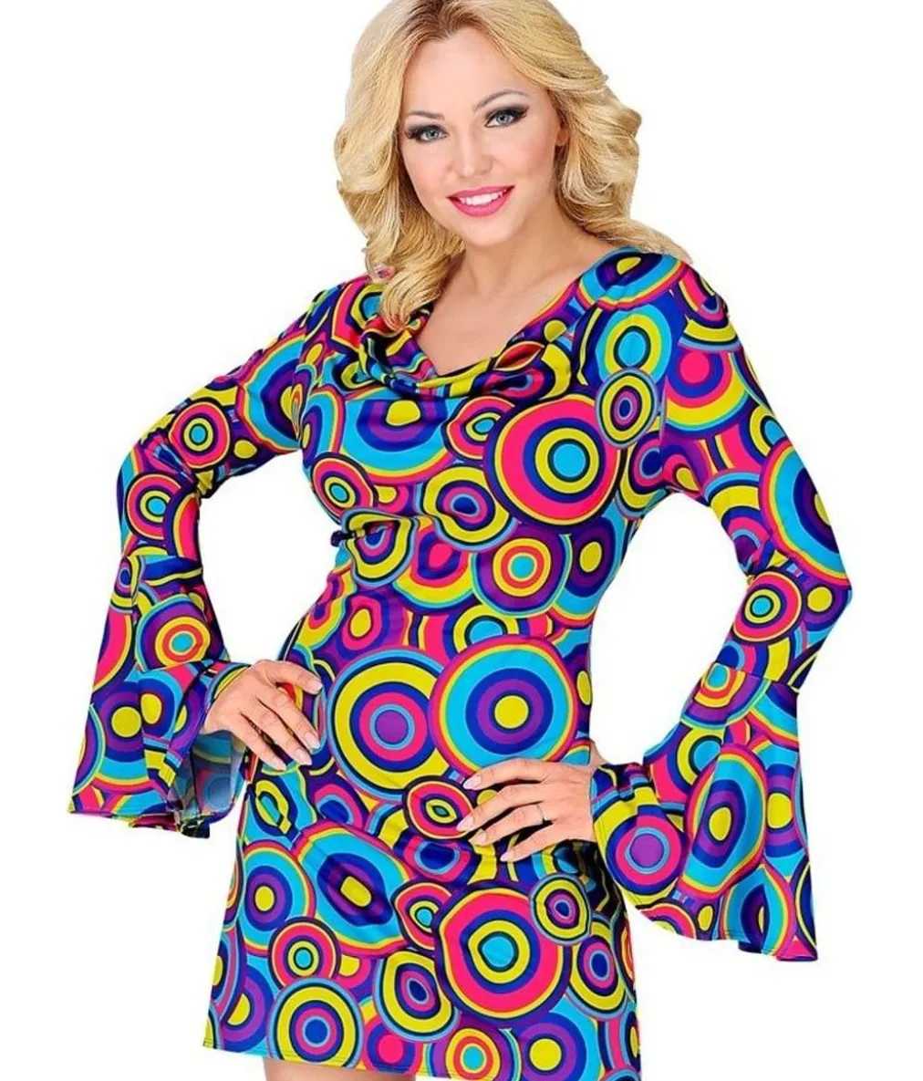 70er Groovy kjole, Blue bubbles