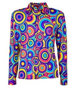 70er Groovy skjorte, Blue bubbles