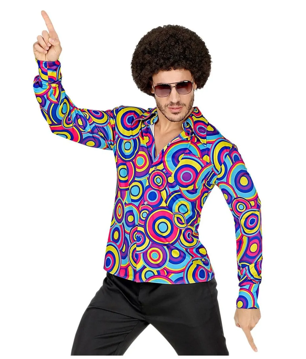 70er Groovy skjorte, Blue bubbles