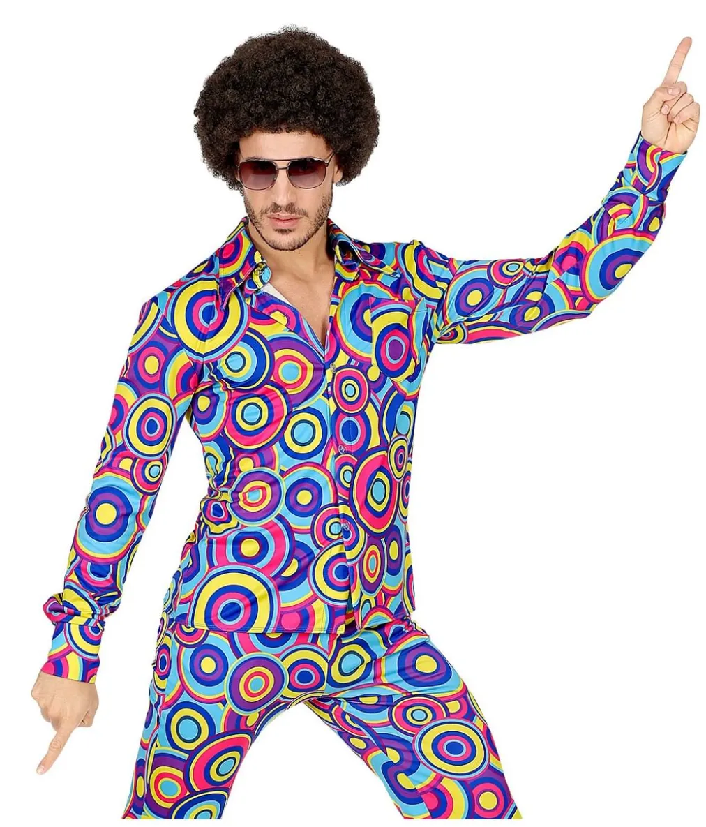 70er Groovy skjorte, Blue bubbles