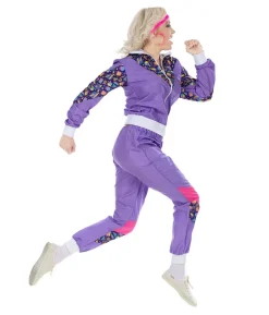 80er lilla Joggingdragt