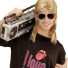 80er mullet paryk, blond