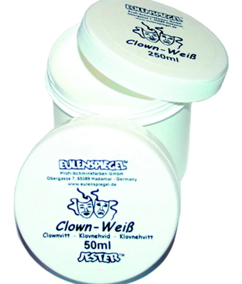 Eulenspiegel hvid klovnemaling, 50 ml.