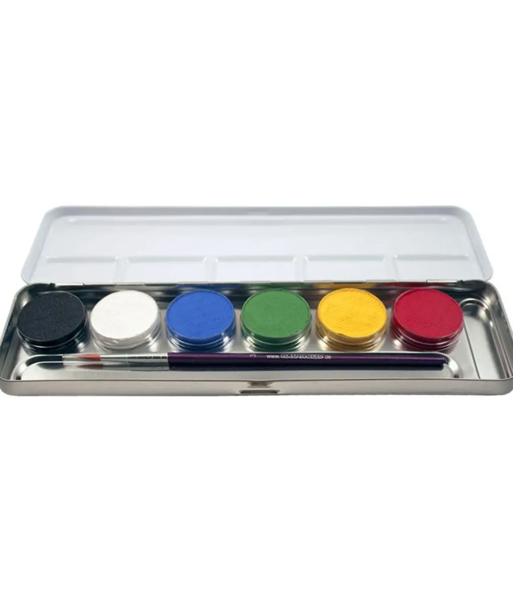 Eulenspiegel sminke palette, 6 farver