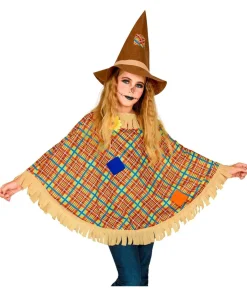 Fugleskræmsel poncho og hat, barn