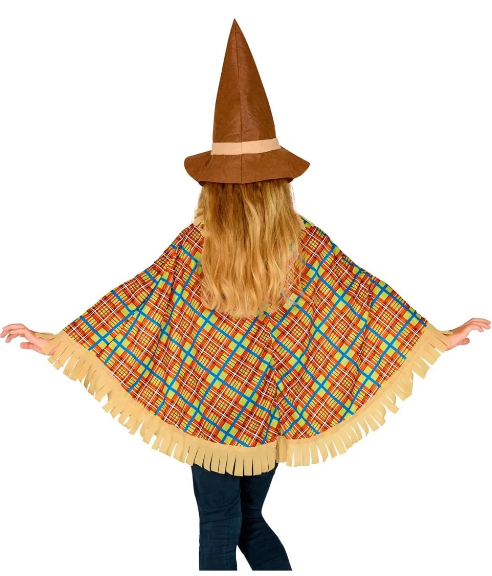 Fugleskræmsel poncho og hat, barn
