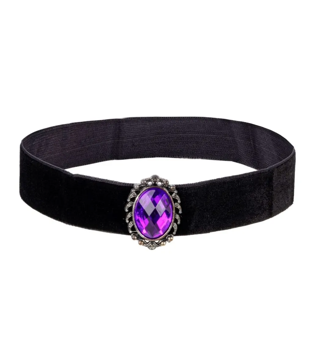 Gotisk choker med lilla sten