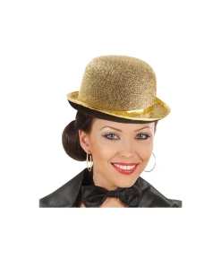 Guld bowlerhat med glimmer