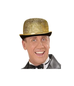 Guld bowlerhat med glimmer