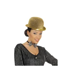 Guld bowlerhat med glimmer