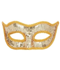Guld paillet halvmaske
