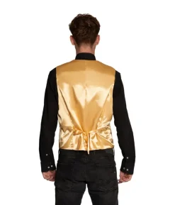 Guld pailletvest og butterfly