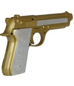 Guld pistol med sten