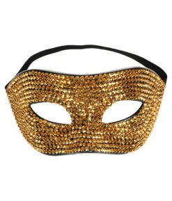 Guld rhinsten halvmaske