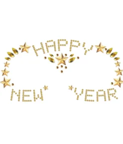 Happy New Year ansigtssten
