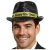 Happy New Year hat, sorte pailletter
