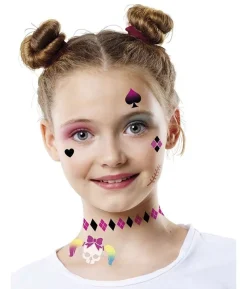 Harlekin makeup skabelon