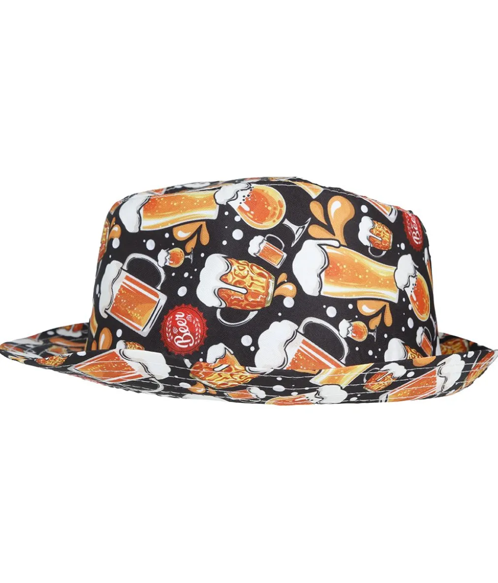 Hat med ølglas