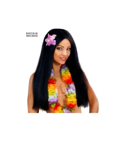 Hawaii paryk med blomst