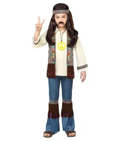 Hippie dreng kostume