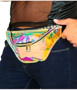 Holografisk 80er mavetaske