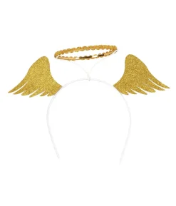 Hårbøjle guld engel