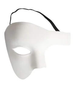 Hvid fantom halvmaske