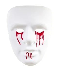 Hvid maske med blod
