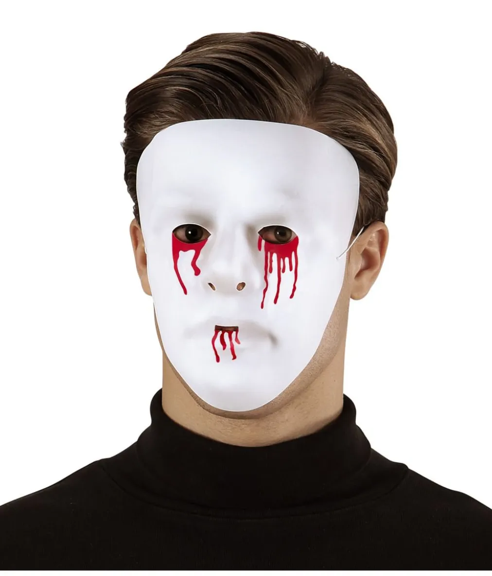 Hvid maske med blod