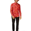 Juleskjorte Doodle Red