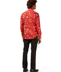 Juleskjorte Doodle Red