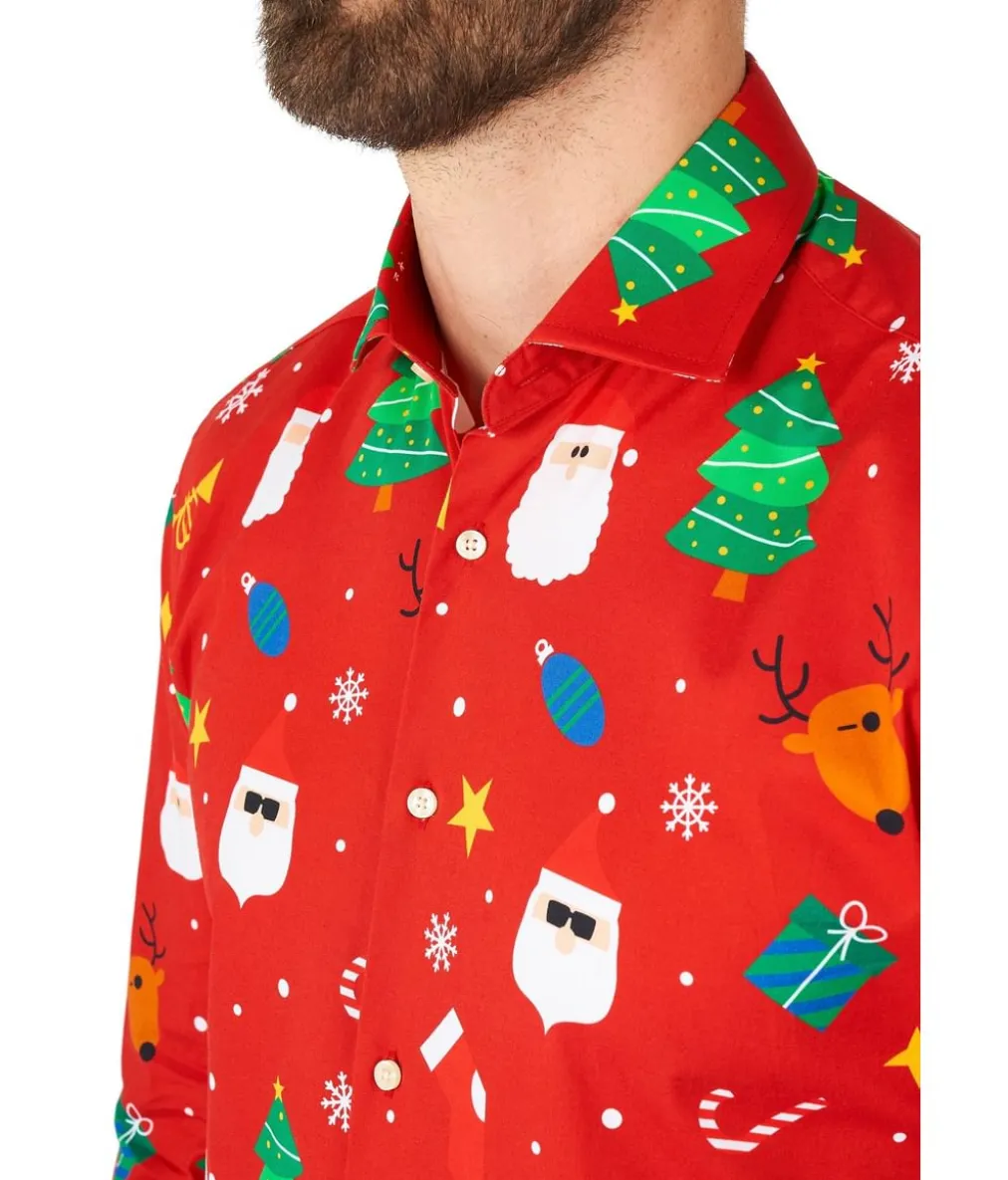 Juleskjorte Festivity Red